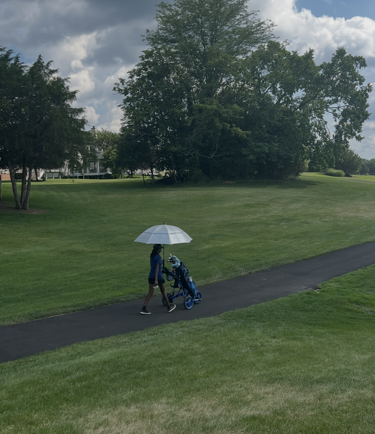 Walking the course at Dominion Valley